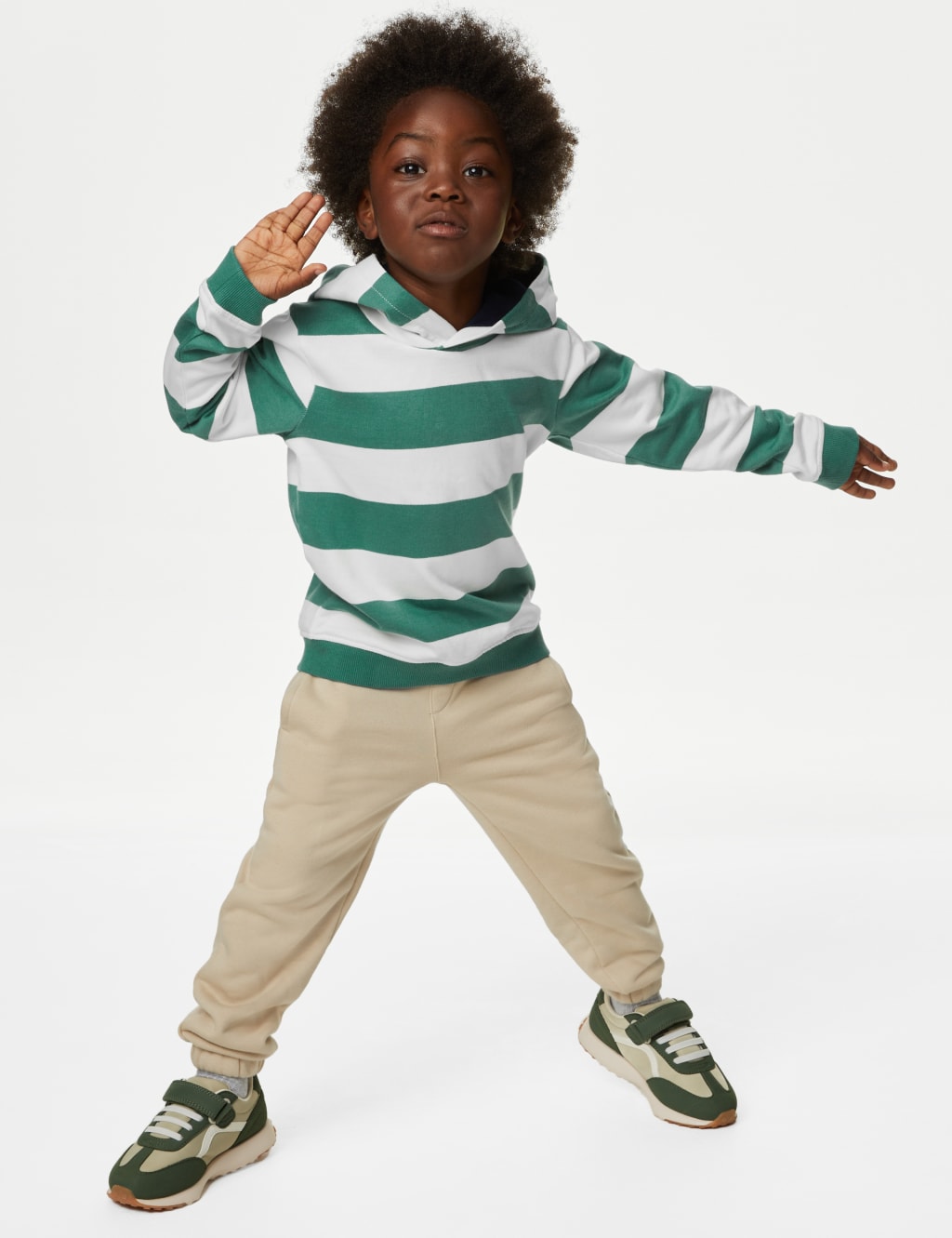 Cotton Rich Striped Hoodie (2-8 Yrs) image 3