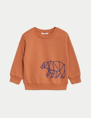 Cotton Rich Bear Sweatshirt (2-8 Yrs)