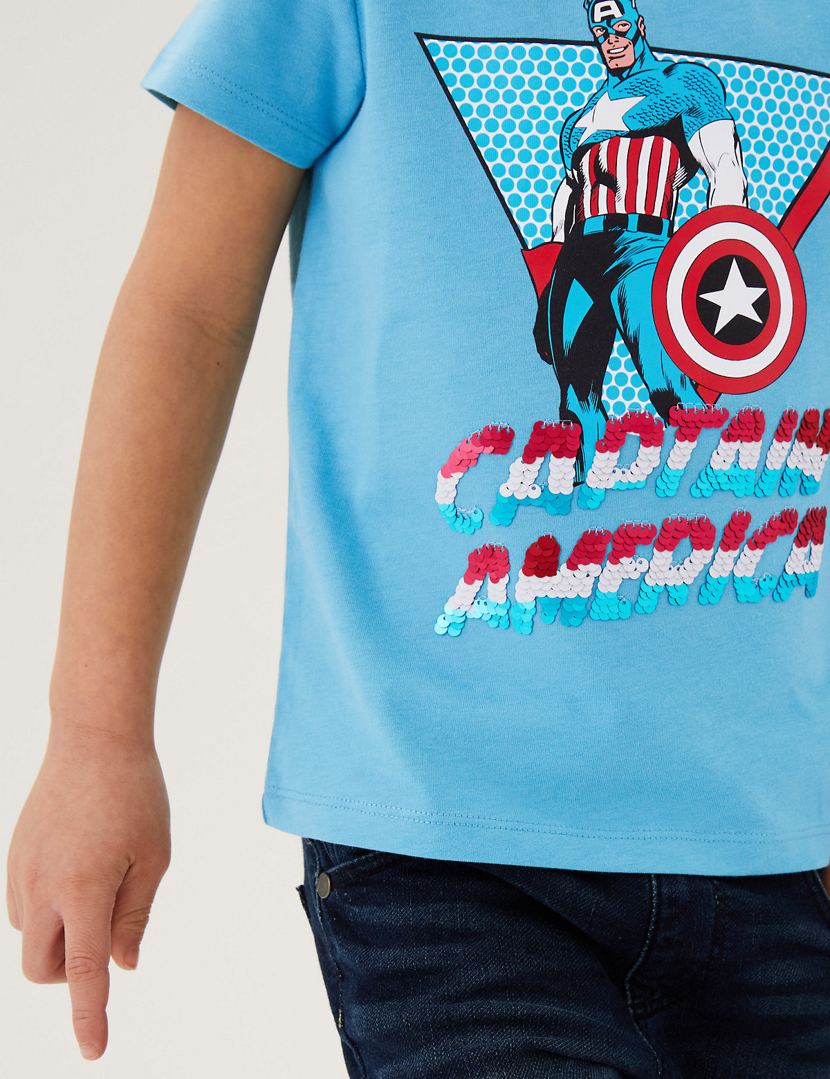 Pure Cotton Captain America™ T-Shirt (2-7 Yrs)