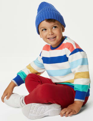 

Boys Cotton Rich Striped Sweatshirt (2-8 Yrs) - Multi, Multi