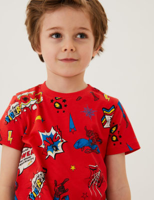 

Boys M&S Collection 2pk Cotton Rich Spider-Man™ T-Shirts (2-7 Yrs) - Multi, Multi