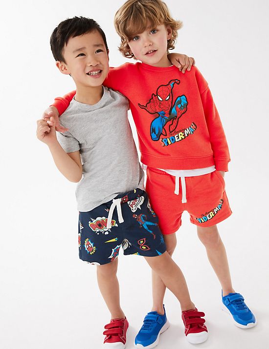 兩件裝高棉舒柔 Spider-Man™ 短褲（2 至 7 歲）