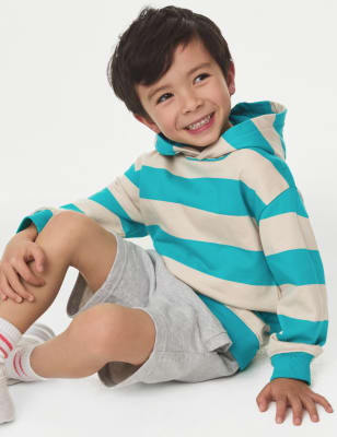 Pure Cotton Stripe Hoodie (2-8 Yrs)