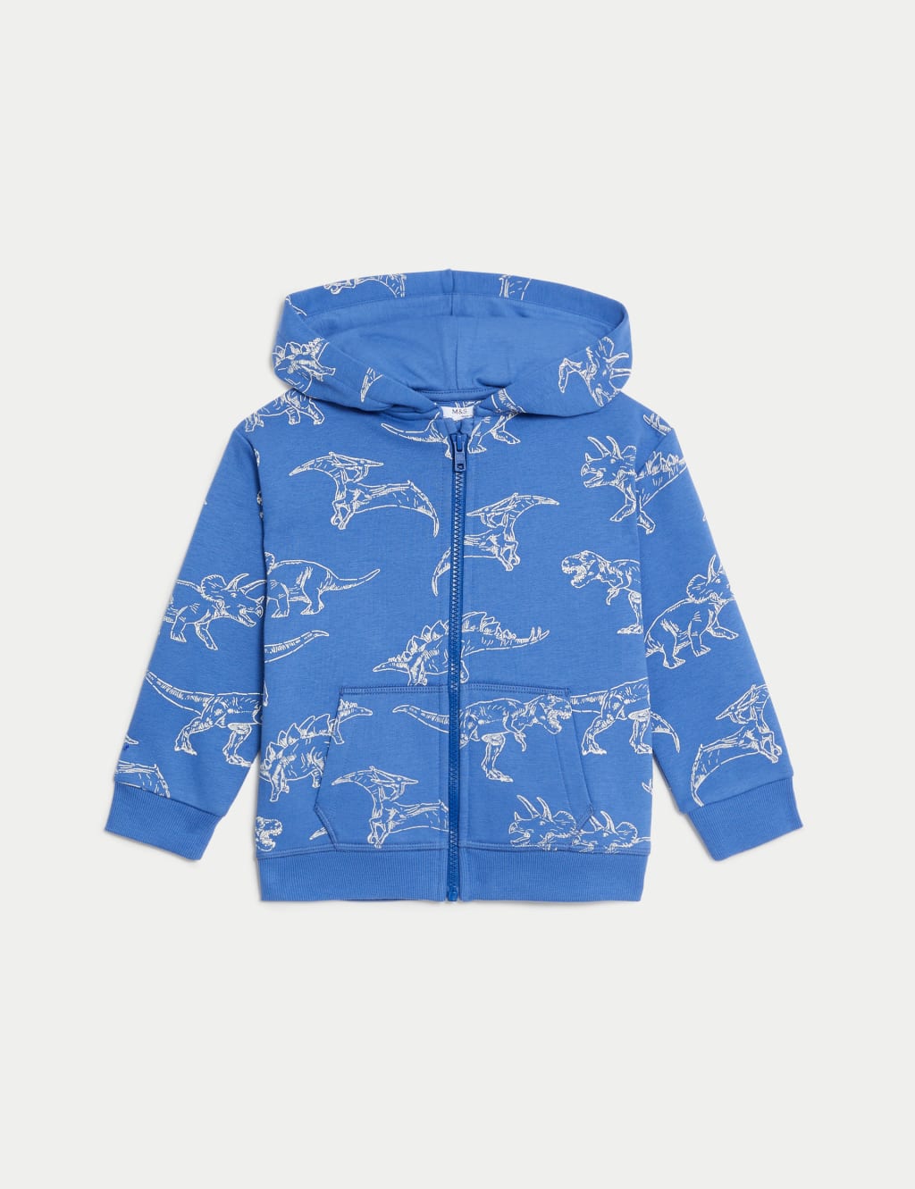 Cotton Rich Dinosaur Zip Hoodie (2-8 Yrs) image 2