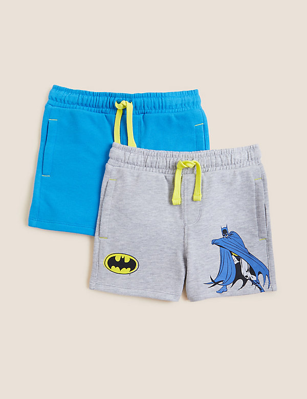 2pk Cotton Rich Batman™ Shorts (2-7 Yrs)