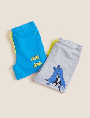 Boys M&S Collection 2pk Cotton Rich Batman™ Shorts (2-7 Yrs) - Multi