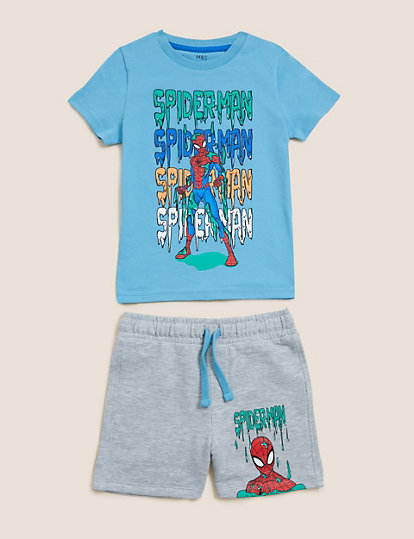 Cotton Rich Spider-Man™ Top & Bottom Outfit (2-7 Yrs)