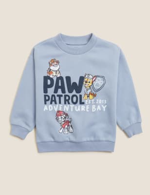 

M&S Collection Sweatshirt mit hohem Baumwollanteil und Paw Patrol™-Motiv (2-7 J.) - Pale Blue Mix, Pale Blue Mix