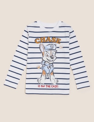 

Boys M&S Collection Pure Cotton Paw Patrol™ Striped Top (2-7 Yrs) - Ivory Mix, Ivory Mix