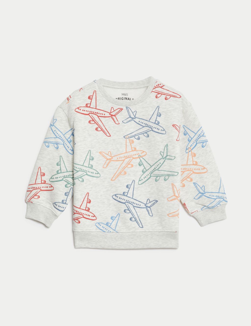 Cotton Rich Plane Sweatshirt (2-8 Yrs)