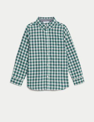 Pure Cotton Gingham Shirt (2-8 Yrs)