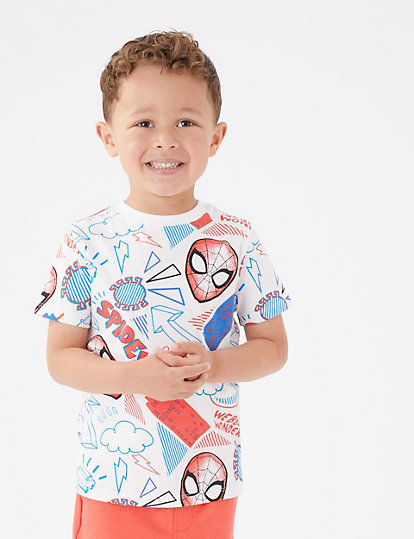 2pk Pure Cotton Spider-Man™ T-Shirts (2-7 Yrs)