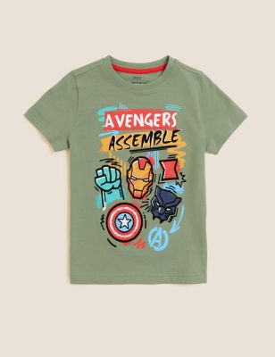 Marvel Avengers Boys Kids T-Shirt Captain America 2-7 yrs 