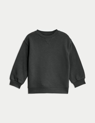 

Boys,Unisex,Girls M&S Collection Cotton Rich Plain Sweatshirt (2-8 Yrs) - Carbon, Carbon