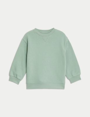 

Boys,Unisex,Girls M&S Collection Cotton Rich Plain Sweatshirt (2-8 Yrs) - Willow, Willow