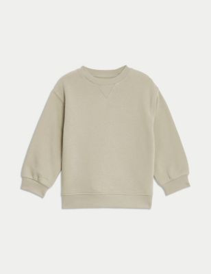 

Boys,Unisex,Girls M&S Collection Cotton Rich Plain Sweatshirt (2-8 Yrs) - Oatmeal, Oatmeal