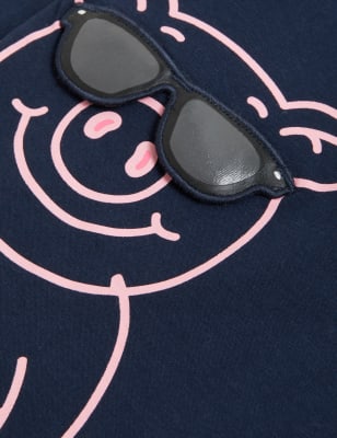 

M&S Collection Top 100% algodón de Percy Pig™ (2-7 años) - Navy, Navy