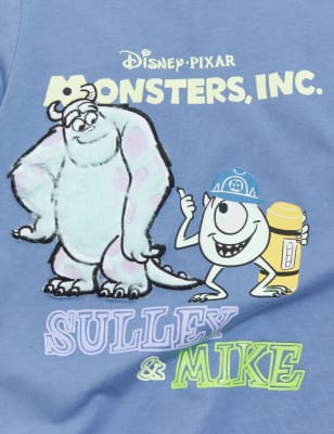 

M&S Collection Oberteil aus reiner Baumwolle mit Monsters Inc™-Motiv (2-7 J.) - Blue, Blue
