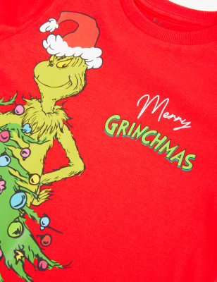 

Boys M&S Collection Pure Cotton Merry Grinchmas™ Top (2 - 7 Yrs) - Red, Red