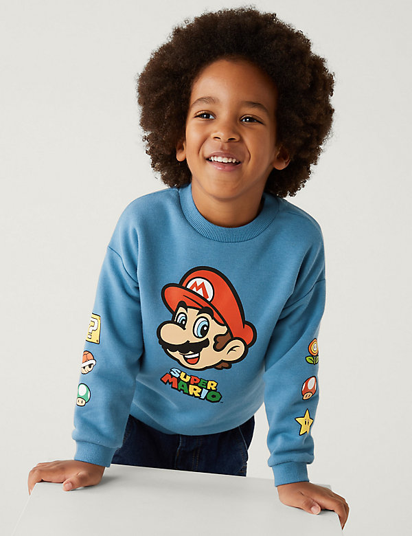 Cotton Rich Super Mario™ Sweatshirt (2-7 Yrs) - CH