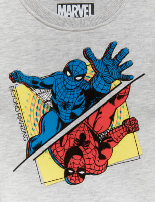 

Boys M&S Collection Cotton Rich Spider-Man™ Sweatshirt (2-8 Yrs) - Grey Marl, Grey Marl
