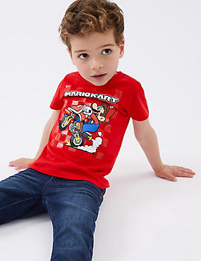 T-shirt van puur katoen met Mario™-motief (2-7 jaar)