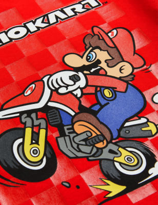 

M&S Collection T-Shirt aus reiner Baumwolle mit Mario™-Motiv (2-7 J.) - Red, Red
