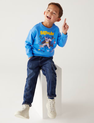 

M&S Collection Sweatshirt mit hohem Bauwollanteil und Batman™-Motiv (2-8 J.) - Blue, Blue