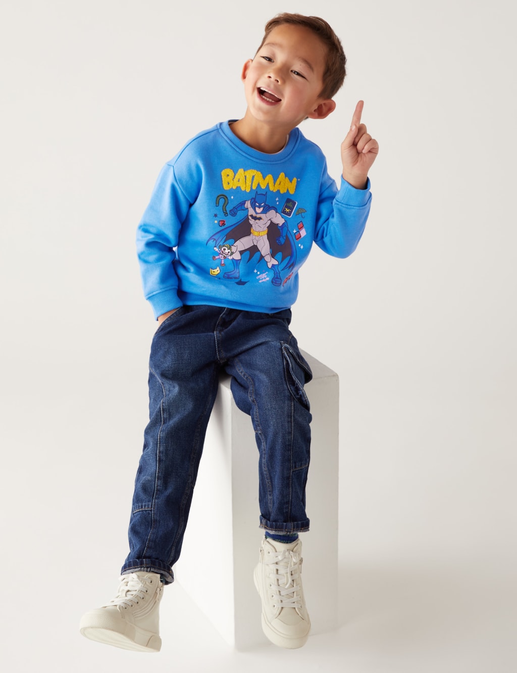 Cotton Rich Batman™ Sweatshirt (2-8 Yrs) image 1