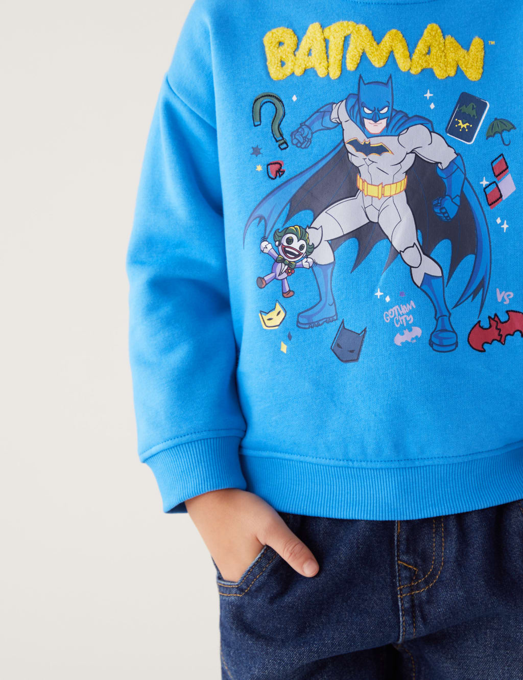 Cotton Rich Batman™ Sweatshirt (2-8 Yrs) image 2