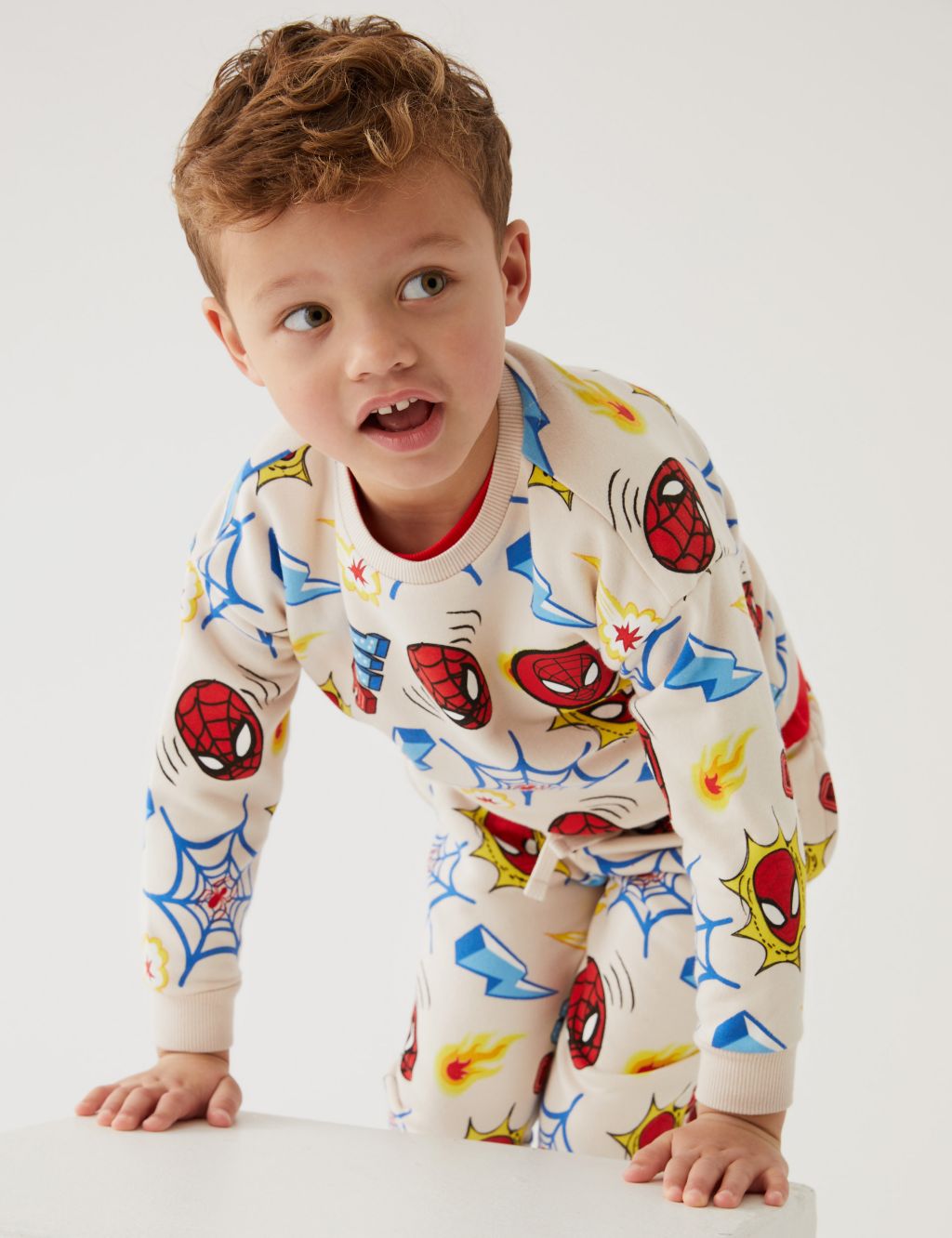 Cotton Rich Spider-Man™ Sweatshirt (2 - 8 Yrs) image 1