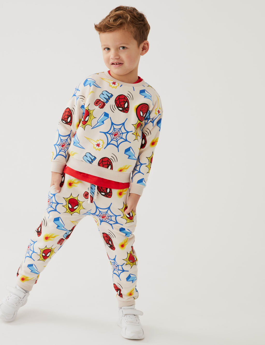 Cotton Rich Spider-Man™ Joggers (2-8 Yrs) image 2