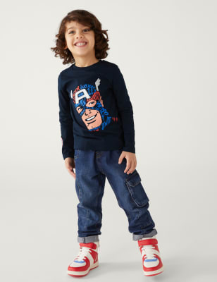 

Boys M&S Collection Pure Cotton Marvel™ Top (2-8 Yrs) - Navy, Navy