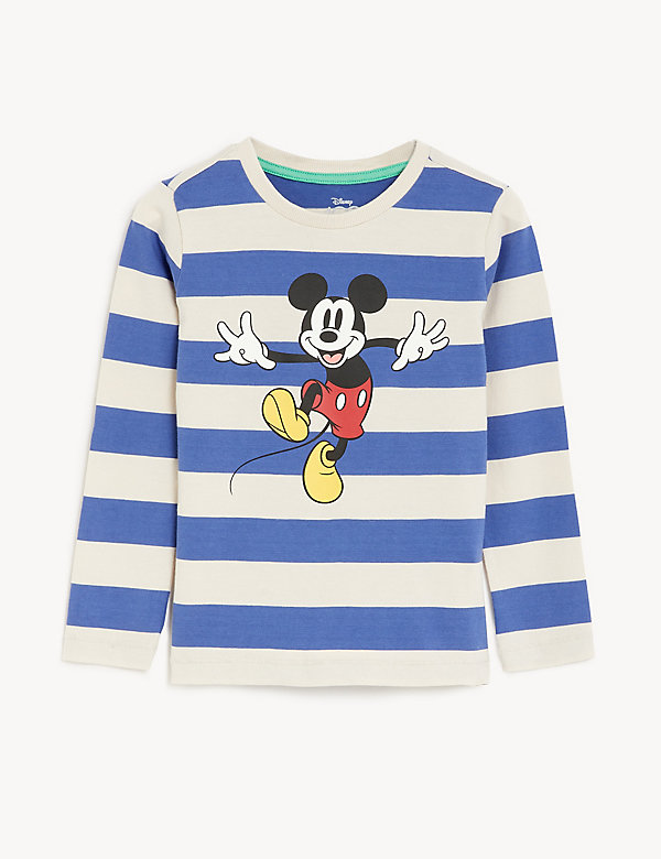 Cotton Rich Mickey Mouse™ Striped Top (2-7 Yrs) - GA