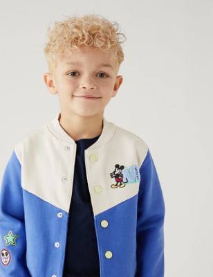 

Boys M&S Collection Cotton Rich Mickey Mouse™ Bomber (2-7 Yrs) - Blue Mix, Blue Mix