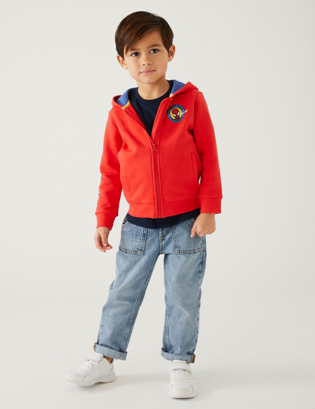 Cotton Rich Spider-Man™ Zip Hoodie (2-8 Yrs) image 3