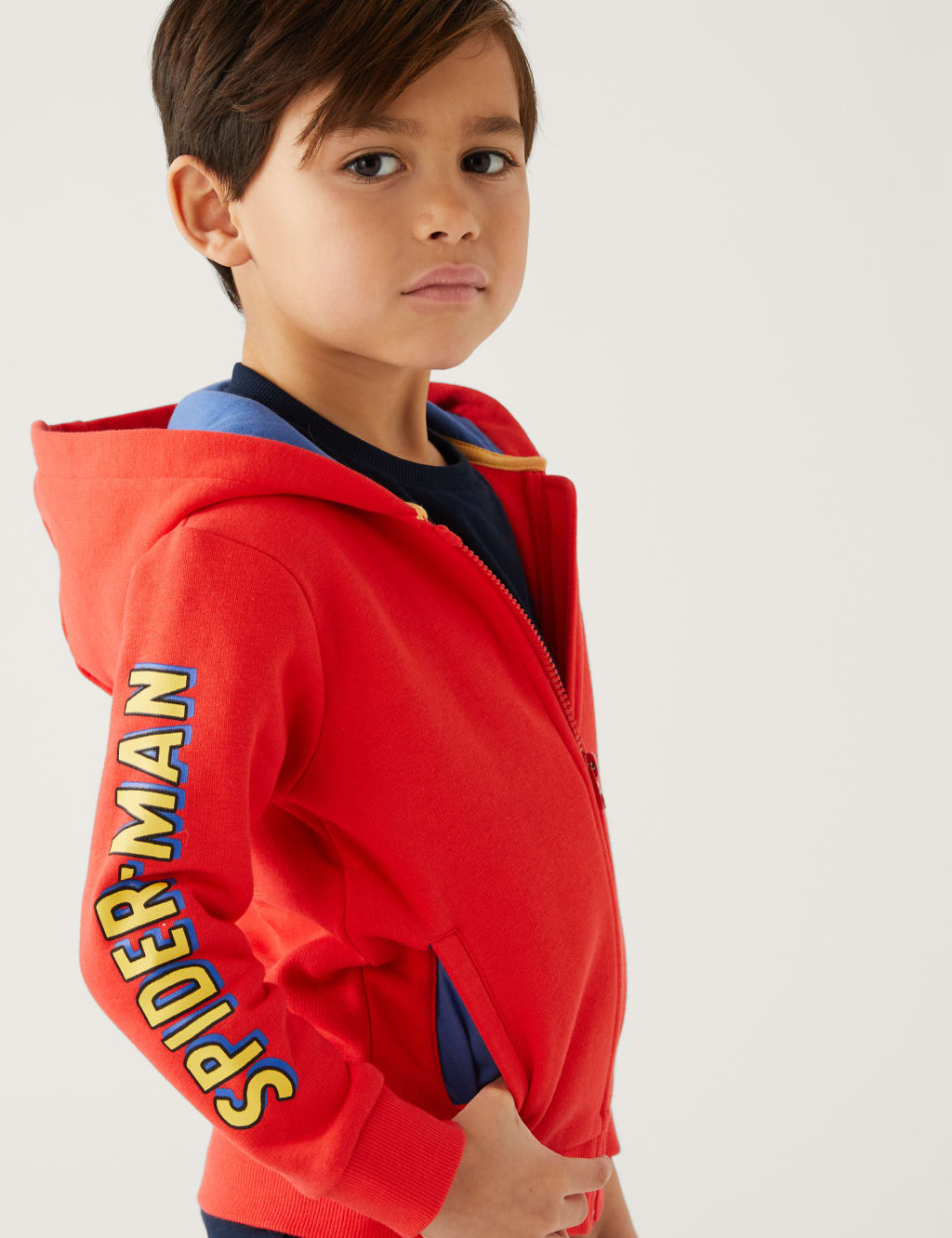 Cotton Rich Spider-Man™ Zip Hoodie (2-8 Yrs) image 3