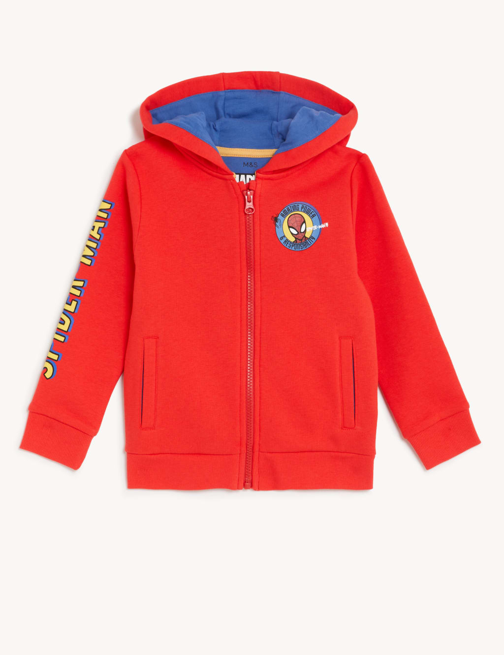 Cotton Rich Spider-Man™ Zip Hoodie (2-8 Yrs) image 2