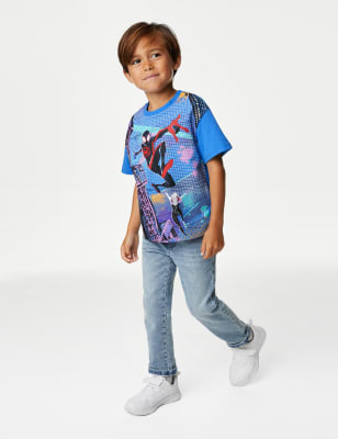 

Boys,Unisex,Girls M&S Collection Pure Cotton Spider-Man™ T-Shirt (2-8 Yrs) - Multi, Multi
