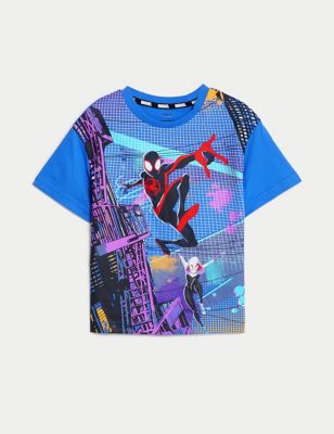 

Boys,Unisex,Girls M&S Collection Pure Cotton Spider-Man™ T-Shirt (2-8 Yrs) - Multi, Multi