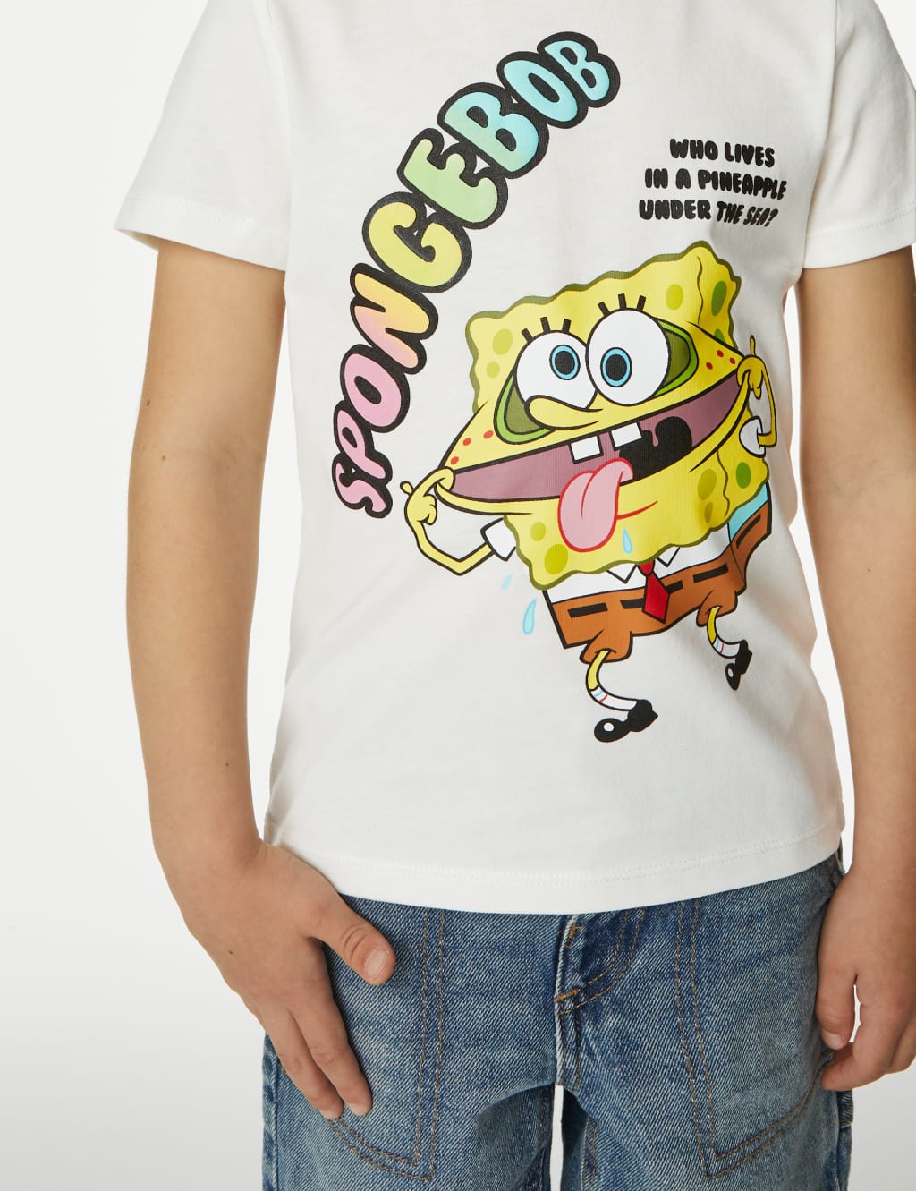 Pure Cotton Spongebob Squarepants™ Print T-shirt (2-8 Yrs) image 2
