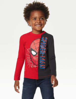 

Boys M&S Collection Pure Cotton Spider-Man™ Top (2-8 Yrs) - Red Mix, Red Mix