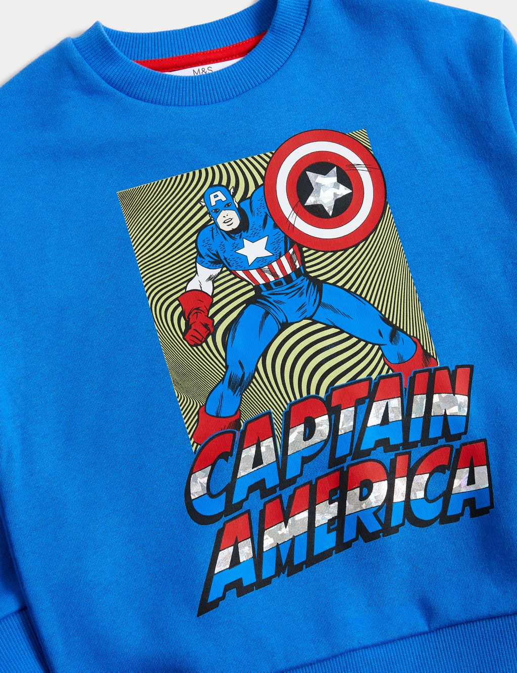 Cotton Rich Captain America™ Sweatshirt (2-8 Yrs) image 5