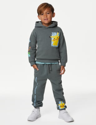 

Boys M&S Collection Cotton Rich Pokémon™ Hoodie (2-8 Yrs) - Dark Sage, Dark Sage