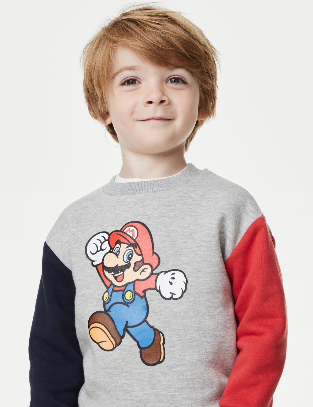 Cotton Rich Super Mario™ Sweatshirt (2-8 Yrs) image 1