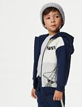 Μπλούζα NASA™ με κουκούλα, φερμουάρ και υψηλή περιεκτικότητα σε βαμβάκι (2-8 ετών)
