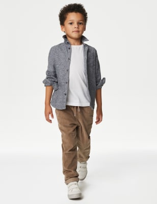 

Boys M&S Collection Pure Cotton Textured Oxford Shirt (2-8 Yrs) - Grey, Grey