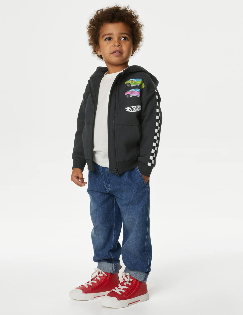 Cotton Rich Car Graphic Zip Hoodie (2-8 Yrs) image 3