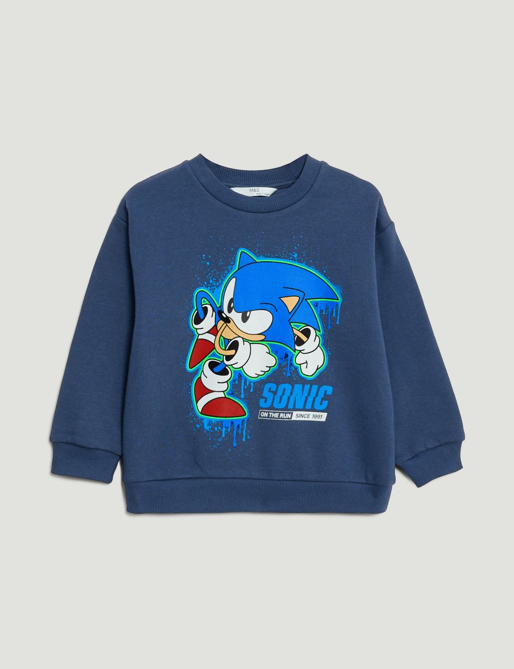 Cotton Rich Sonic the Hedgehog™ Sweatshirt (2-8 Yrs) image 2