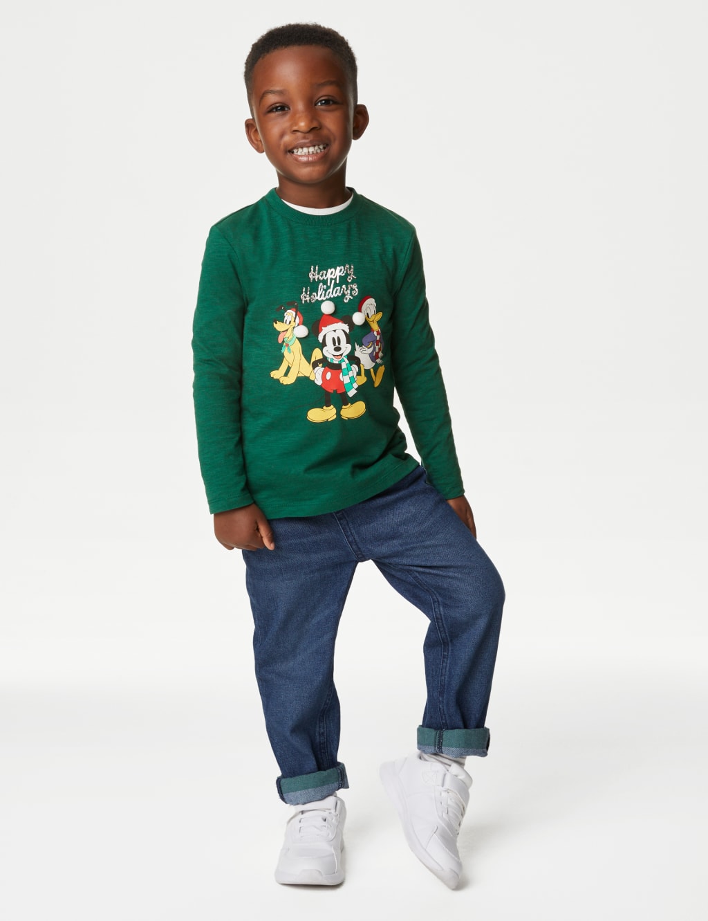 Pure Cotton Disney™ Christmas Top (2-8 Yrs) image 3